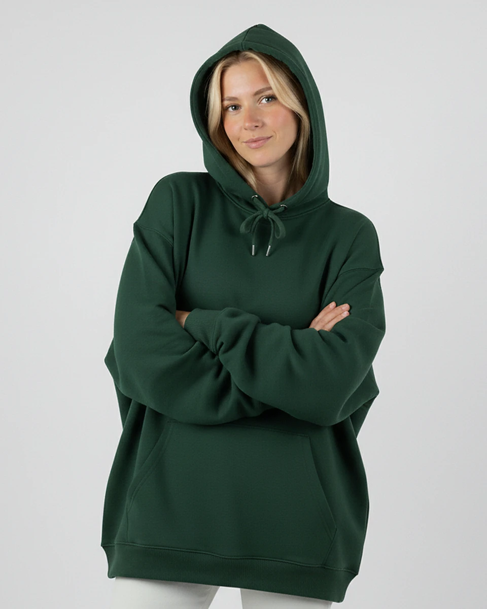 Sudadera con capucha relaxed fit personalizada para grupos